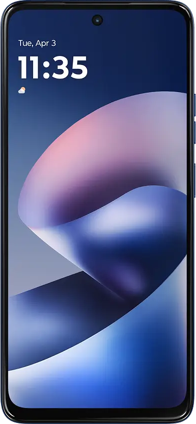 Moto G37 128GB color azul, vista frontal